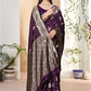 Yashika Wine Banarasi Silk Saree