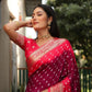 Ziyana Gajari Maroon Bandhej Silk Saree