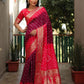 Ziyana Gajari Maroon Bandhej Silk Saree