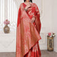 Aura Red Banarasi Silk Saree