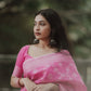 Graceful – Rose Pink Cotton Saree with Harmony Blouse Piece