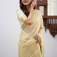 Sharini – Traditional Beige Soft Silk Saree with Refined Weaves