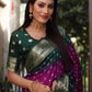 Ziyana B.green Rani Bandhej Silk Saree