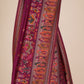 Rajlakshmi- Wine Pashmina Saree With Innovative Blouse Piece
