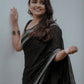 Grace Noir: Black Cotton Silk Saree with Subtle Blouse Companion
