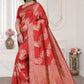 Aura Red Banarasi Silk Saree