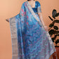 Amaya Sky Blue Digital Silk saree