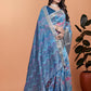 Amaya Sky Blue Digital Silk saree