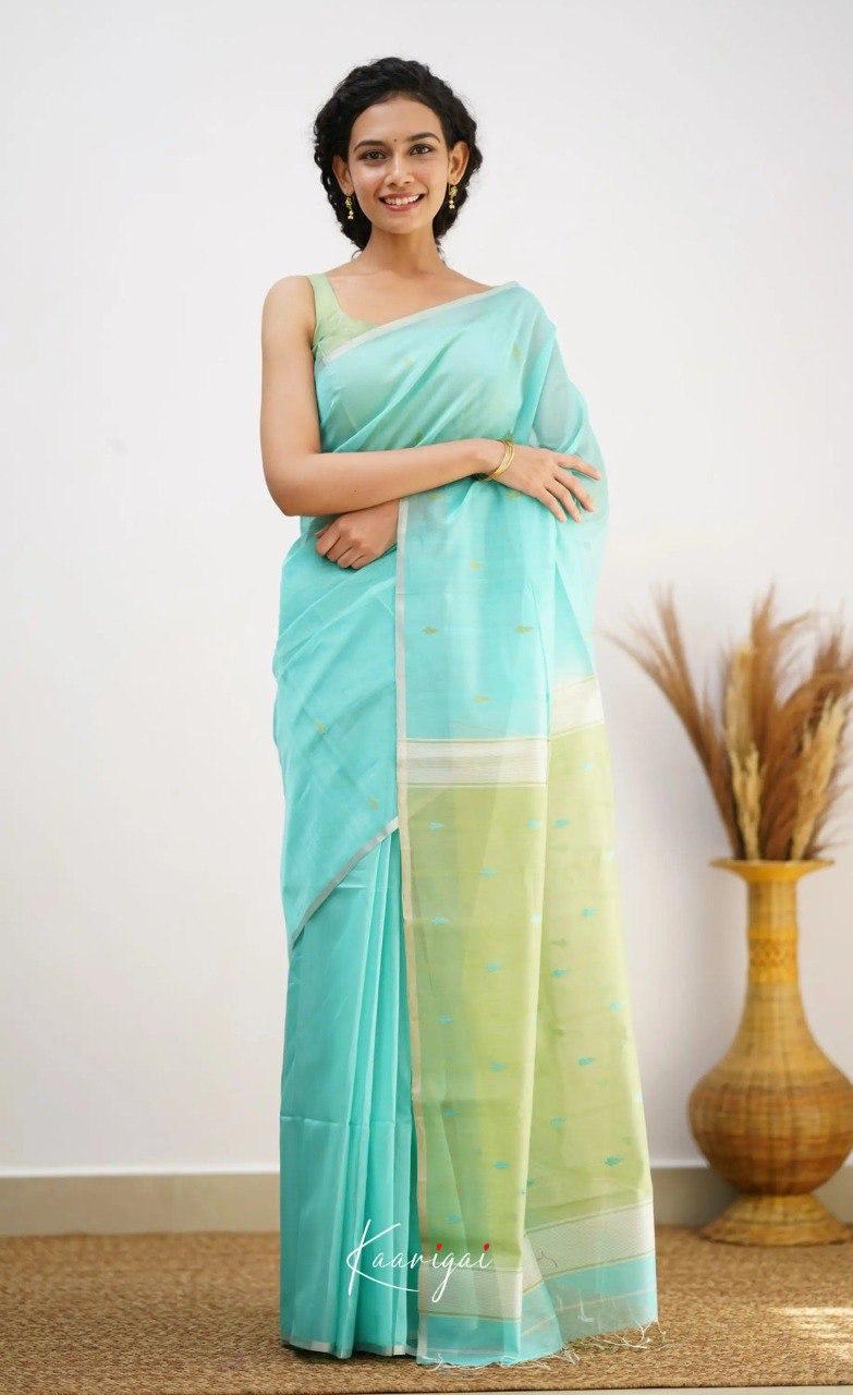 Riya C.Green Linen Cotton Saree