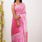 Riya Pink Linen Cotton Saree