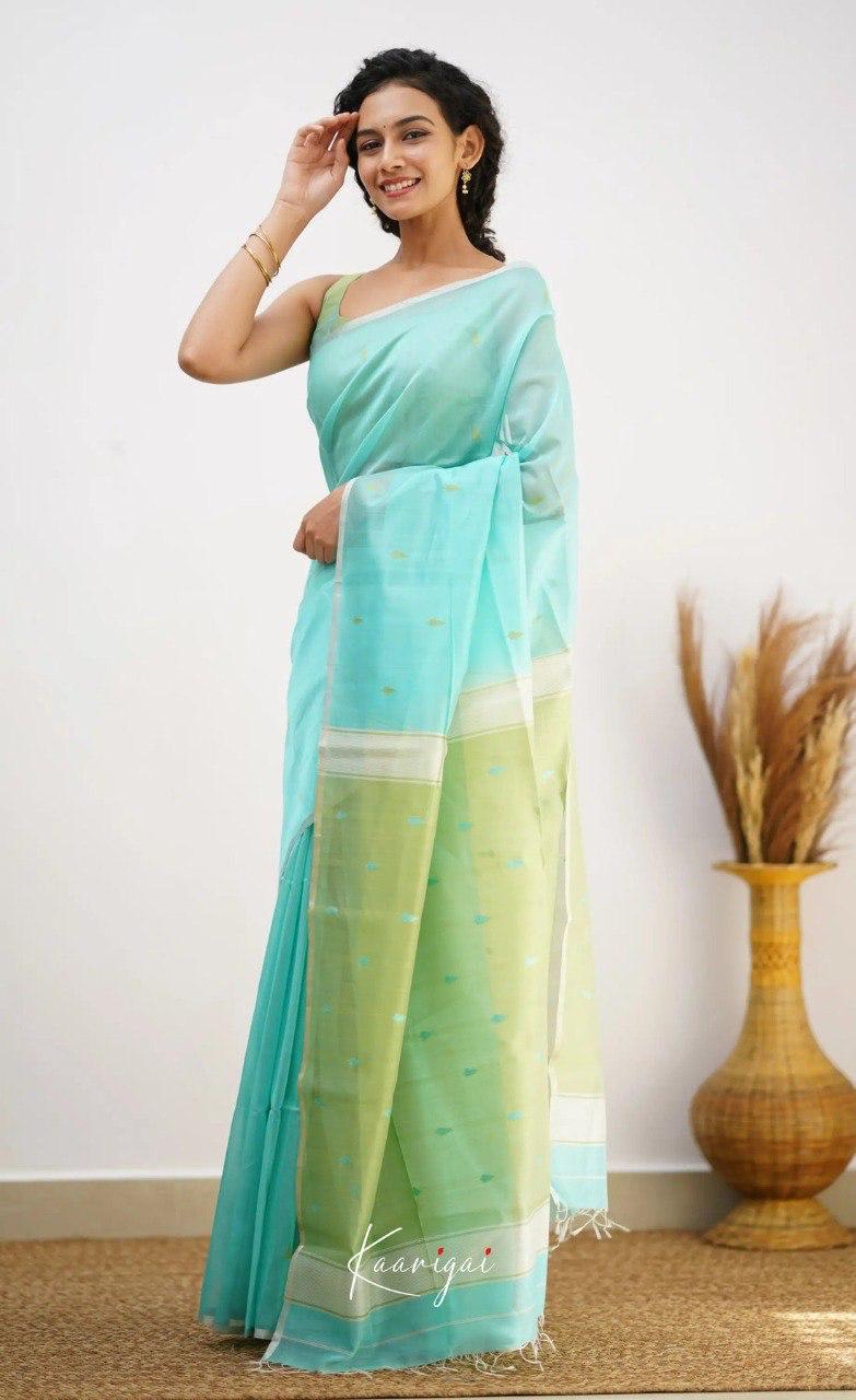 Riya C.Green Linen Cotton Saree