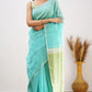 Riya C.Green Linen Cotton Saree