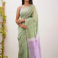 Riya Pista Linen Cotton Saree