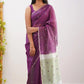 Riya Wine Linen Cotton Saree