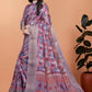 Amaya Lavender Digital Silk saree