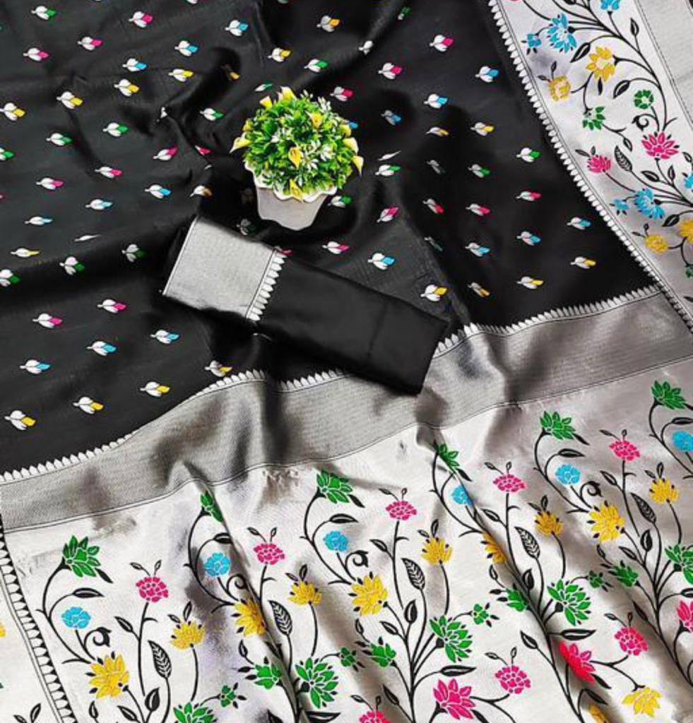 Aanya Black Paithni Silk Saree