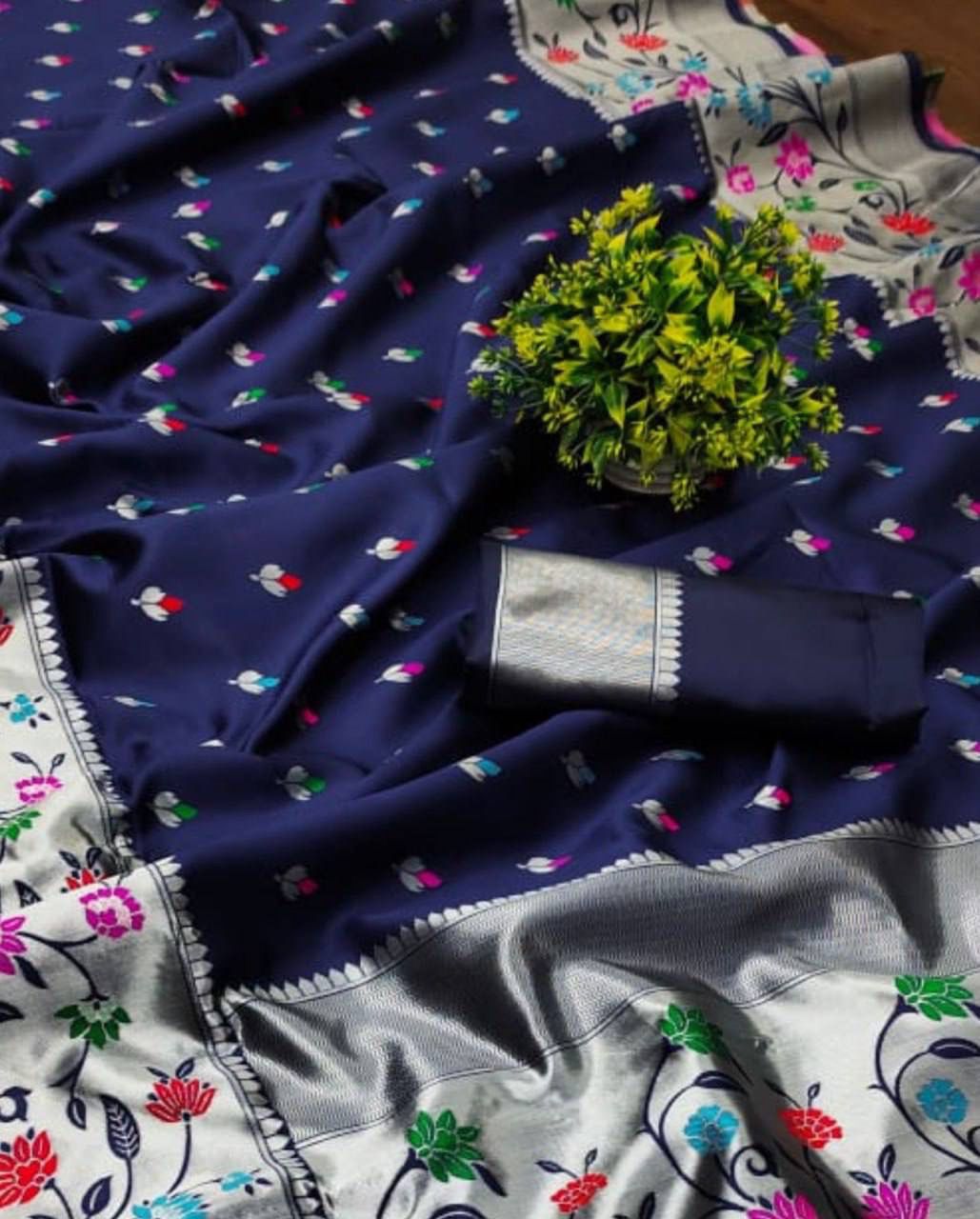 Aanya N.blue Paithni Silk Saree