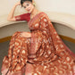 Anvitha – Rust Brown Banarasi Soft Silk Saree With Zari Weaving