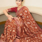 Anvitha – Rust Brown Banarasi Soft Silk Saree With Zari Weaving
