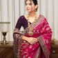 Anvitha – Dark Pink Banarasi Silk Saree with Zari Weaving