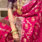 Anvitha – Dark Pink Banarasi Silk Saree with Zari Weaving