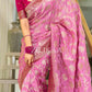 Anvitha – Baby Pink Banarasi Silk Saree with Zari Weaving