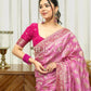 Anvitha – Baby Pink Banarasi Silk Saree with Zari Weaving