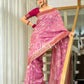 Anvitha – Baby Pink Banarasi Silk Saree with Zari Weaving