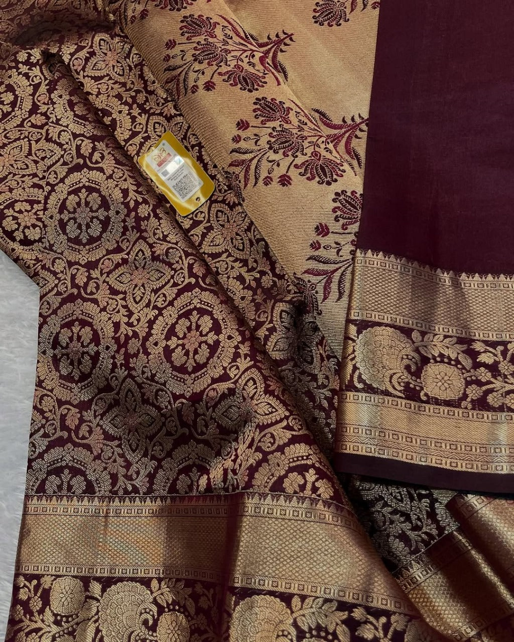 Samriddhi – Maroon Banarasi Silk Saree with Heritage Zari Work