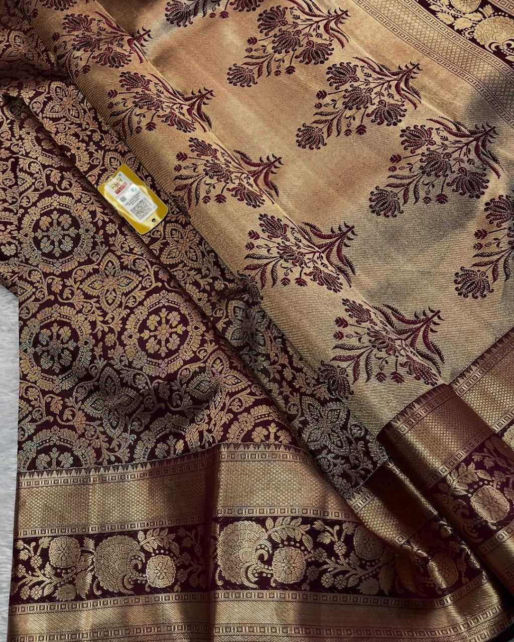 Samriddhi – Maroon Banarasi Silk Saree with Heritage Zari Work