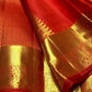 Ruvika – Red Banarasi Silk Saree with Intricate Gold Zari Weaving