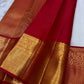 Varnika – Red Kanjivaram Silk Saree with Emerald Zari Border
