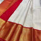 Varnika – Red Kanjivaram Silk Saree with Emerald Zari Border