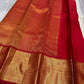 Varnika – Red Kanjivaram Silk Saree with Emerald Zari Border