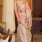 Imbrication Baby Pink Banarasi Satin Silk Saree With Smashing Blouse
