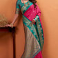 Ratatouille Dark Pink Banarasi Satin Silk Saree With Forbearance Blouse