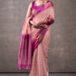 Effulgent Pink Cotton Silk Saree With Lustrous Blouse Piece
