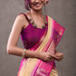 Effulgent Yellow Cotton Silk Saree With Lustrous Blouse Piece