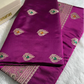 Banarasi Satin Silk Purple Saree With Smashing Blouse